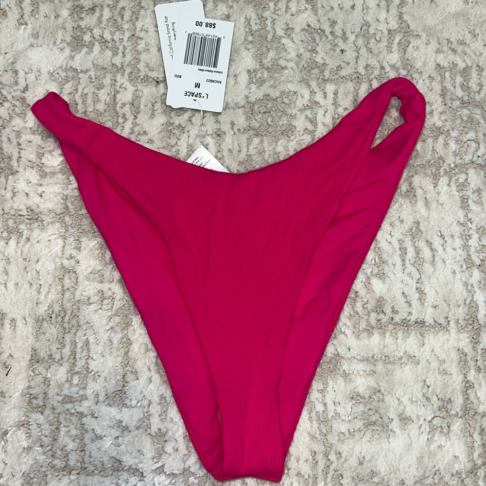 L*Space bikini bottom - Cabana bottom bitsy- pink M